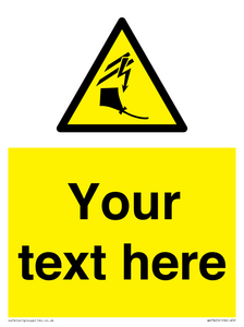 Custom warning kite flying near powerlines